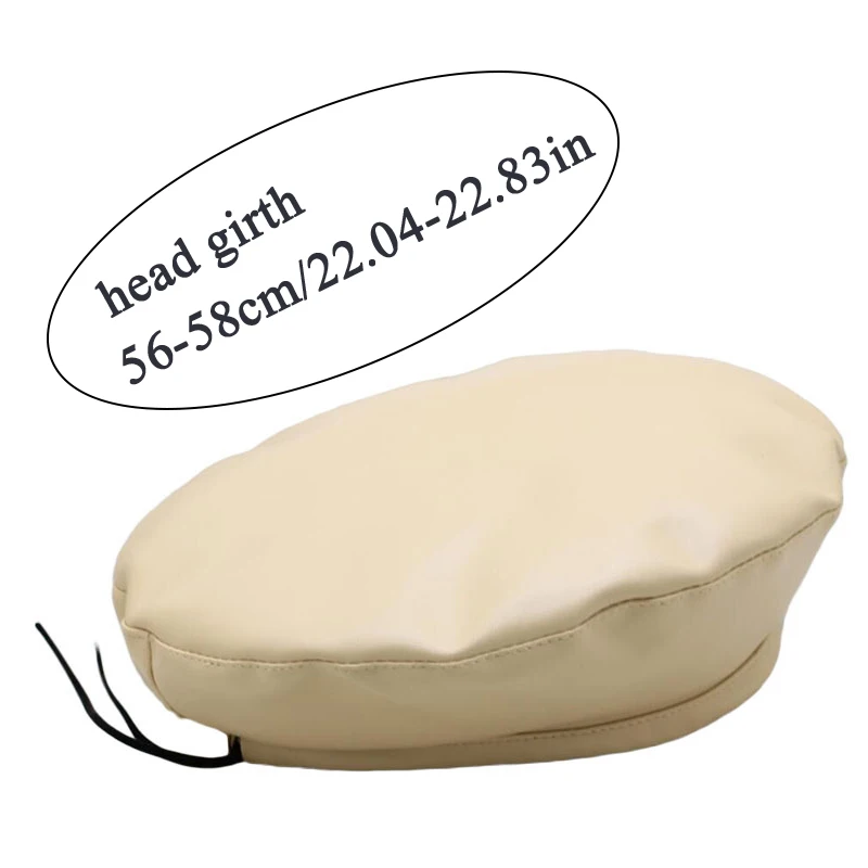 

2020 New Beret Cap Fashion Women Casual PU Leather Beret Hat For Women Autumn Winter Retro Beanie Caps Hot Solid Color Gifts