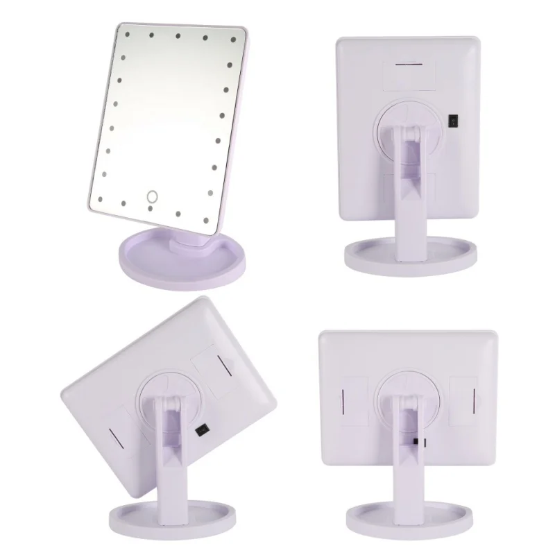 LED Touch Screen Makeup Mirror Professional Vanity Mirror With 22 LED Lights Beauty Adjustable 360 Countertop Degree Rotation