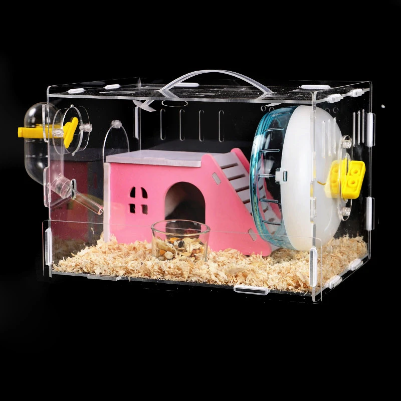 Большой размер домик для хомяка акриловый прозрачный маленький домашних