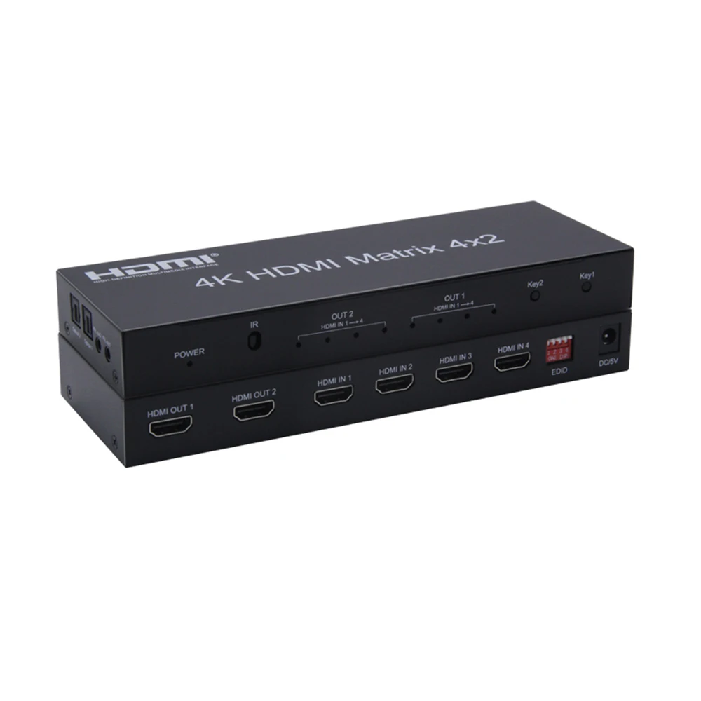 HDMI совместимая Матрица 1 4 4x2 4K 30 Гц HD EDID переключатель сплиттер матрица поддержка