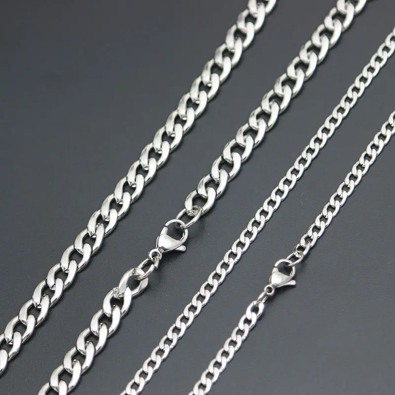 Мужская цепочка из титановой стали крупное золотистое ожерелье с цепочкой 3-9 мм |