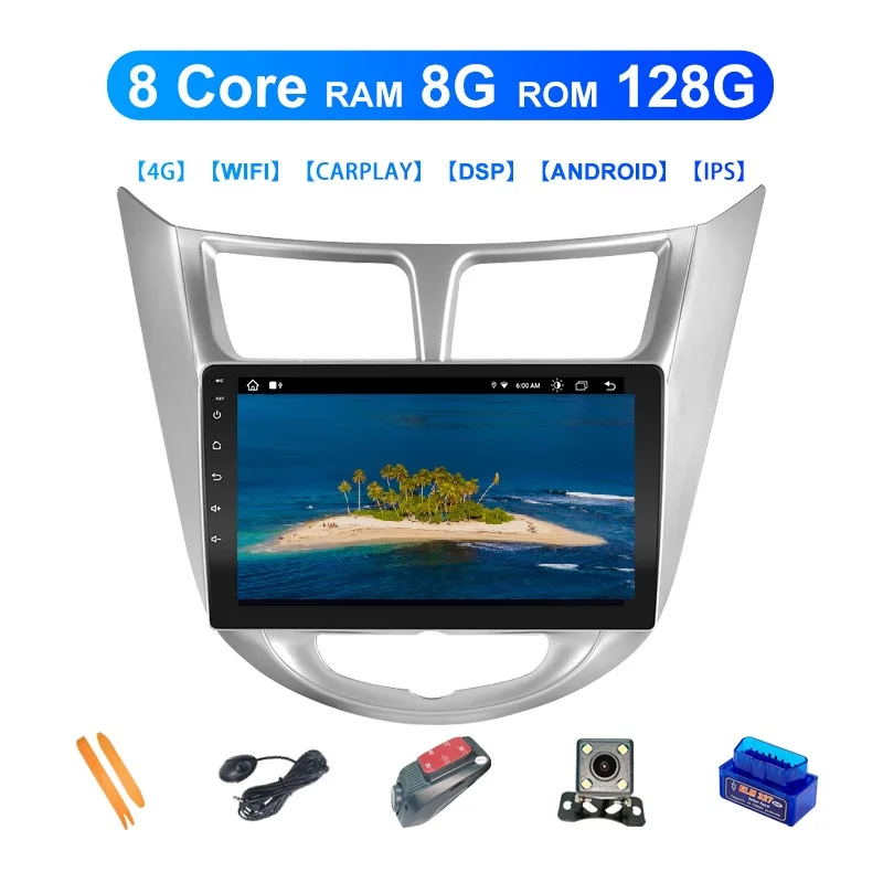 

Автомагнитола Zltoopai 128G Android 11 для Hyundai Solaris 1 Accent i25 2010-2016, автомобильный мультимедийный плеер с GPS-навигацией, головное устройство