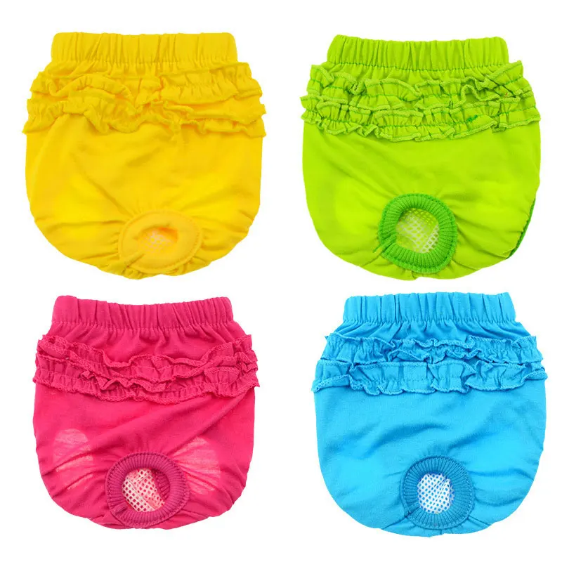 

Multi Color Female Dog Physiological Pants Breathable Puppy Shorts Sanitary In Season Girl Dog Panties Diaper Safety Underwear