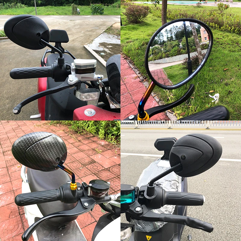 

A Pair Motorcycle Rear View Mirror Modified Accessories Motorbike Flexible Mirror 8mm 10mm Universal Nondestructive Installation