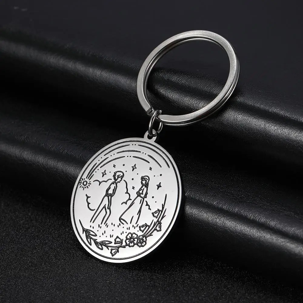 Круглые брелки SKYRIM Lover Landscape подвесная Подвеска из нержавеющей стали с Горным