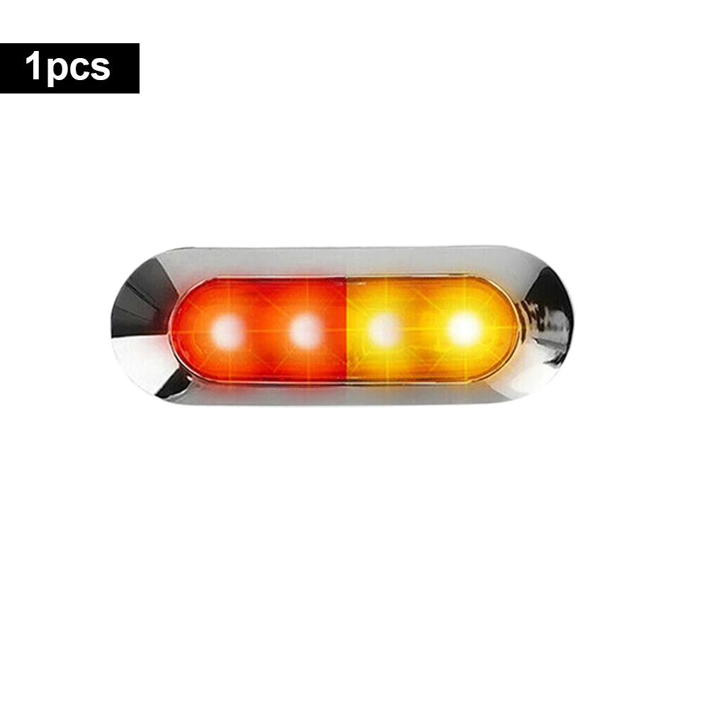 

1Pcs 10-30V Trailer Truck Caravan 4LED Tail Lights Side Marker Lights Red Yellow Colors Indicator Warning Lights Signal