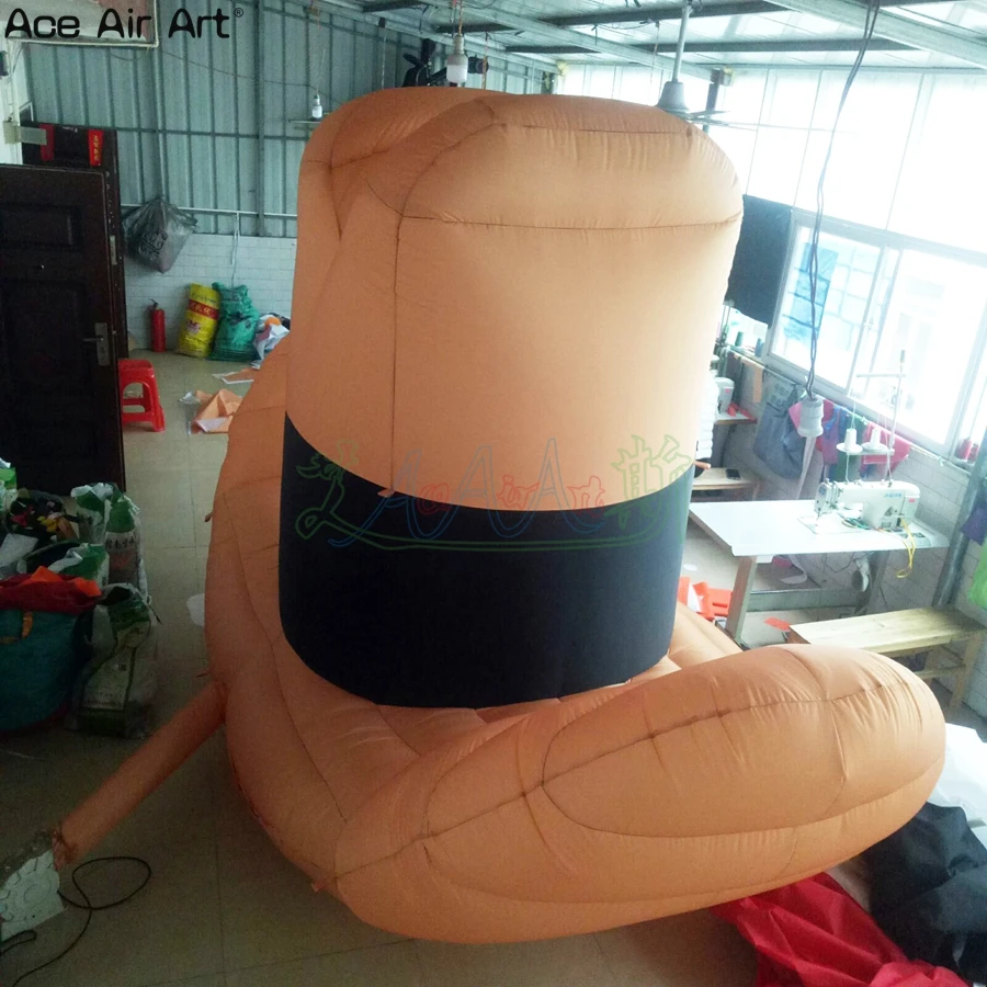 Высшее качество 2 м высокая желтая шляпа Реплика надувной ковбойский головной