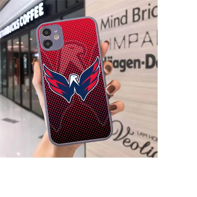 

NHL capital Phone Case Matte Transparent for iPhone 7 8 11 12 s mini pro X XS XR MAX Plus cover funda