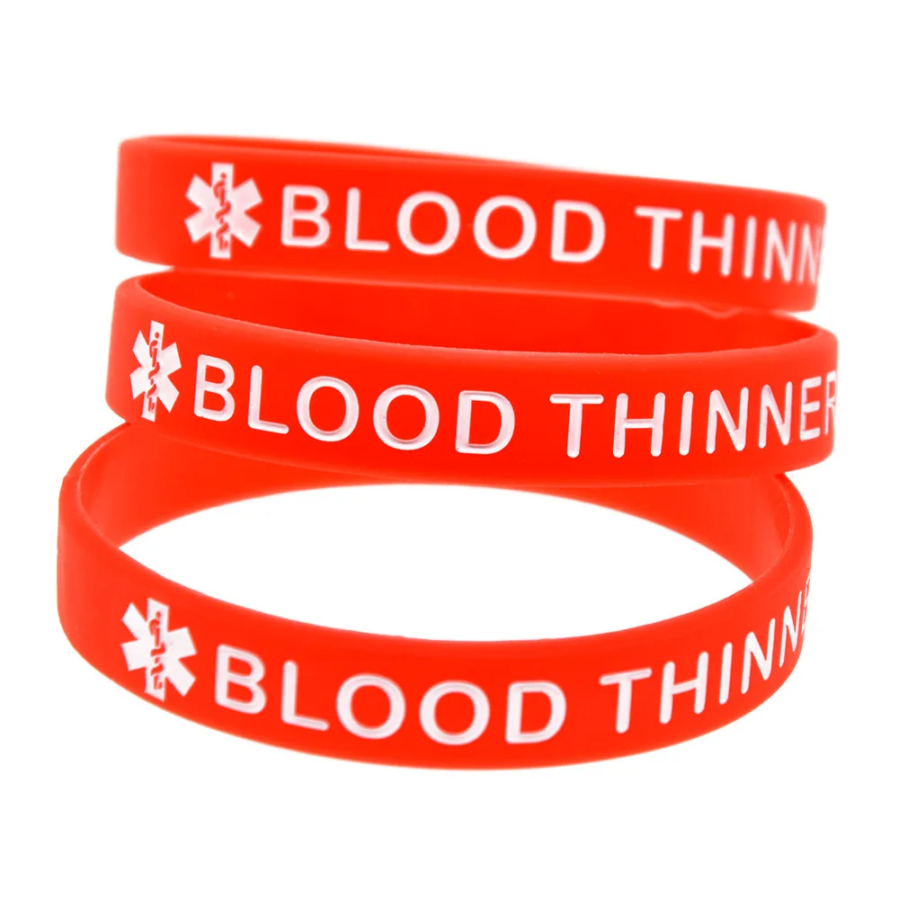 Модный тоньше крови предупреждающие слова силиконовый браслет цветной на