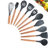 silicone kitchen cooking tools heat resistant spoon spatula kitchenware non stick ladle egg beater baking utensils accessories