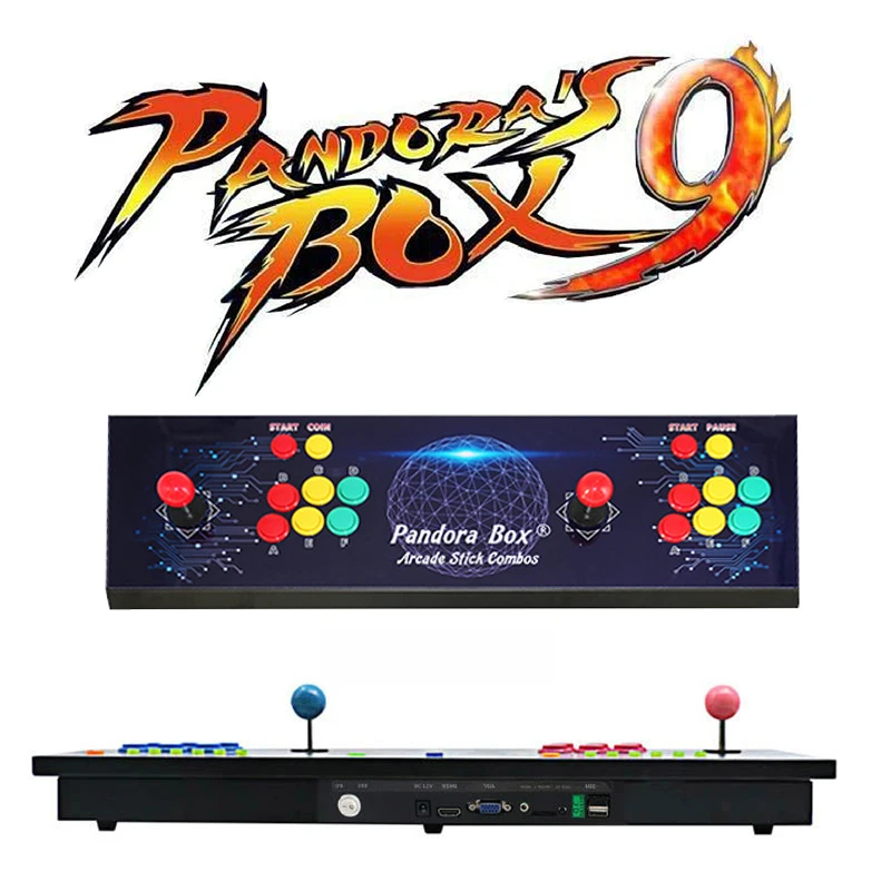 

2 Players Pandora Box 9 1500 Built in Arcade Game console 8 button led light with games plug and play tv pc ps3