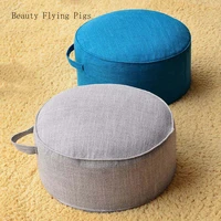 handmade linen futon meditation mat fabric round thickening bay window cushion creative tea ceremony floor cushion yoga mat