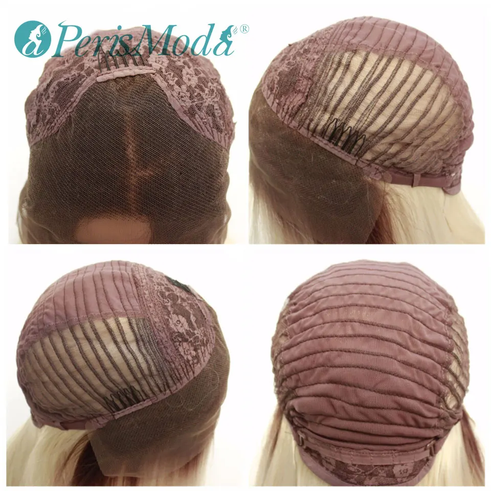 

Lace Front Wigs Long Straight Ombre Blonde Color Synthetic Wigs for Black Women PerisModa Heat Resistant Fiber Ombre Frontal Wig