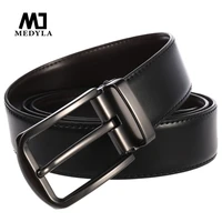 medyla mens leather pin buckle belt casual first layer cowhide mens fashion classic vintage pin buckle men belt high belt
