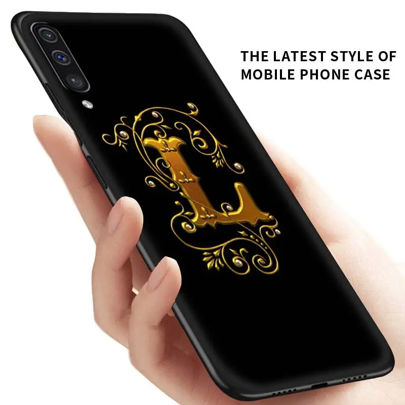 

Creative Letters Case For Samsung Galaxy A50 A70 A40 A30 20s A10 A90 A80 Capas Black Soft Shell Phone Coque Tampa