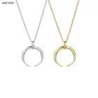 Женское ожерелье с подвеской в виде Большой Луны, из серебра 925 пробы