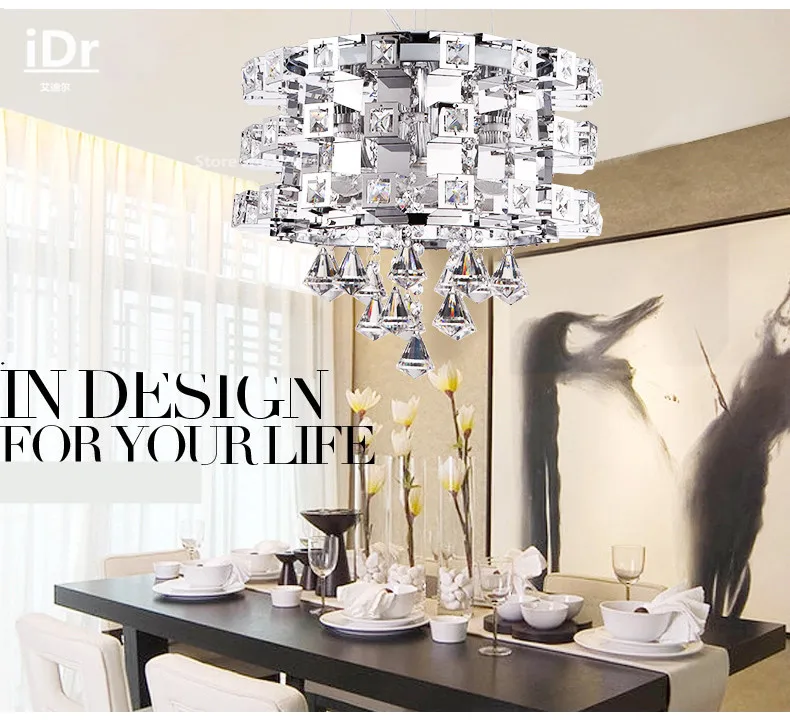 

stainless steel Creative chandelier restaurant lighting dining room lights bar LED table iDr-0107