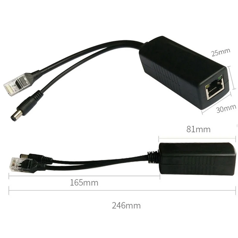 

POE Splitter Support IEEE802.3Af/At Supply 12V 24V 48V for IP Camera the Electric Module Splitter