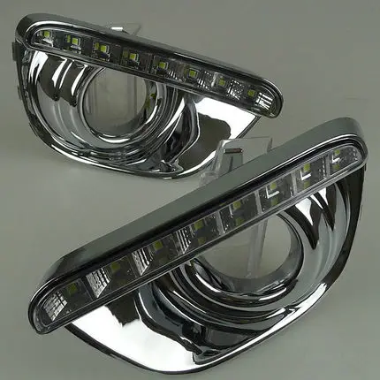 

2pcs Car LED Running Lights for J/eep C/ompass 2011-2015 fog lamp auto accessory
