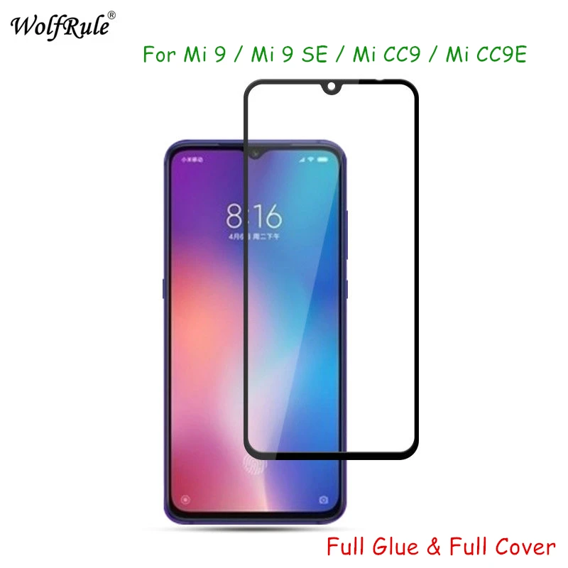 2 шт. Защита ЖК экрана для Xiaomi Mi 9 SE закаленное стекло полное покрытие CC9