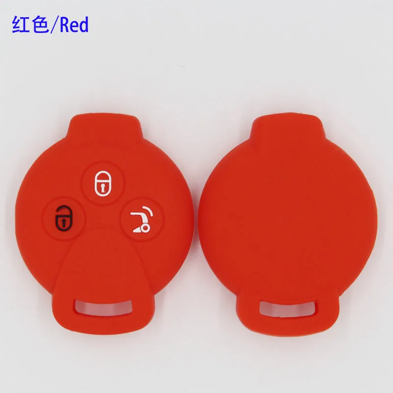 

3PC Silicone Car Key Case Cover Remote Skin Holder for Mercedes Benz Smart City Coupe Cabrio Crossblade Fortwo Roadster