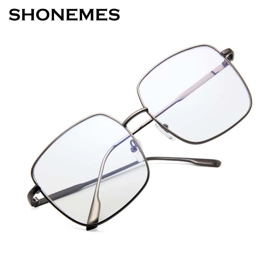 

New Blue Light Blocking Eyeglasses Men Women Metal Frame Female Square Oversized Optical Glasses Frames