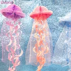 Украшение для вечевечерние в стиле русалки Liviorap, подвесная Медуза, маленькая Русалочка, товары для дня рождения, бумажное украшение, сувенир для свадьбы, дня рождения