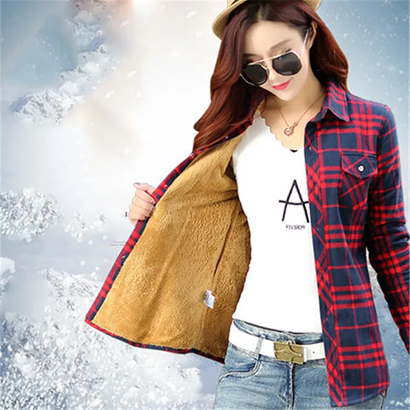 Новинка 2019 Брендовая женская бархатная Толстая теплая блузка рубашки с длинным