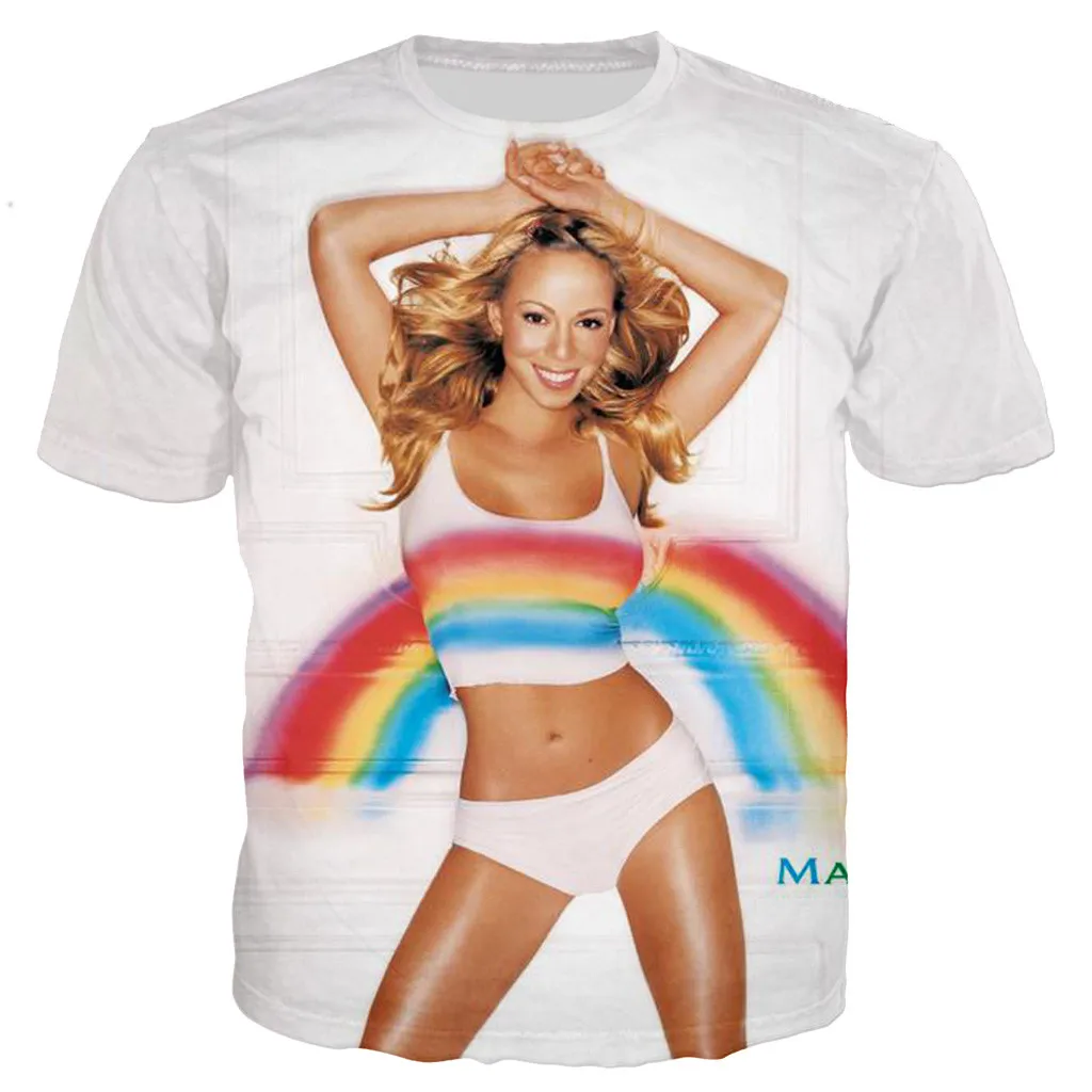 

Mariah Carey Men/Women New Fashion Cool 3D Printed T-shirts Casual Style Harajuku Hip Hop Tshirts O-neck Oversized Tops 2XS-6XL