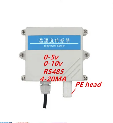 Temperature and humidity transmitter sensor 4-20mA 0-10V 0-5V RS485 output moisture meter with HVAC WANGZI PE probe | Инструменты