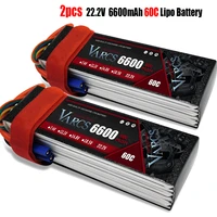 2pcs varcs lipo batteries 2s 7 4v 11 1v 14 8v 22 2v 6600mah 60c120c for rc car off road buggy truck boats salash drone parts