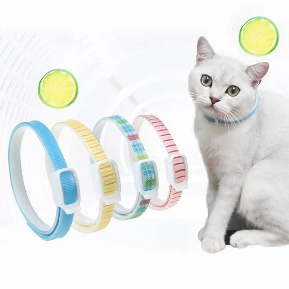 Ошейник для кошек питомца щенка Регулируемый Анти блошиный комаров защитный