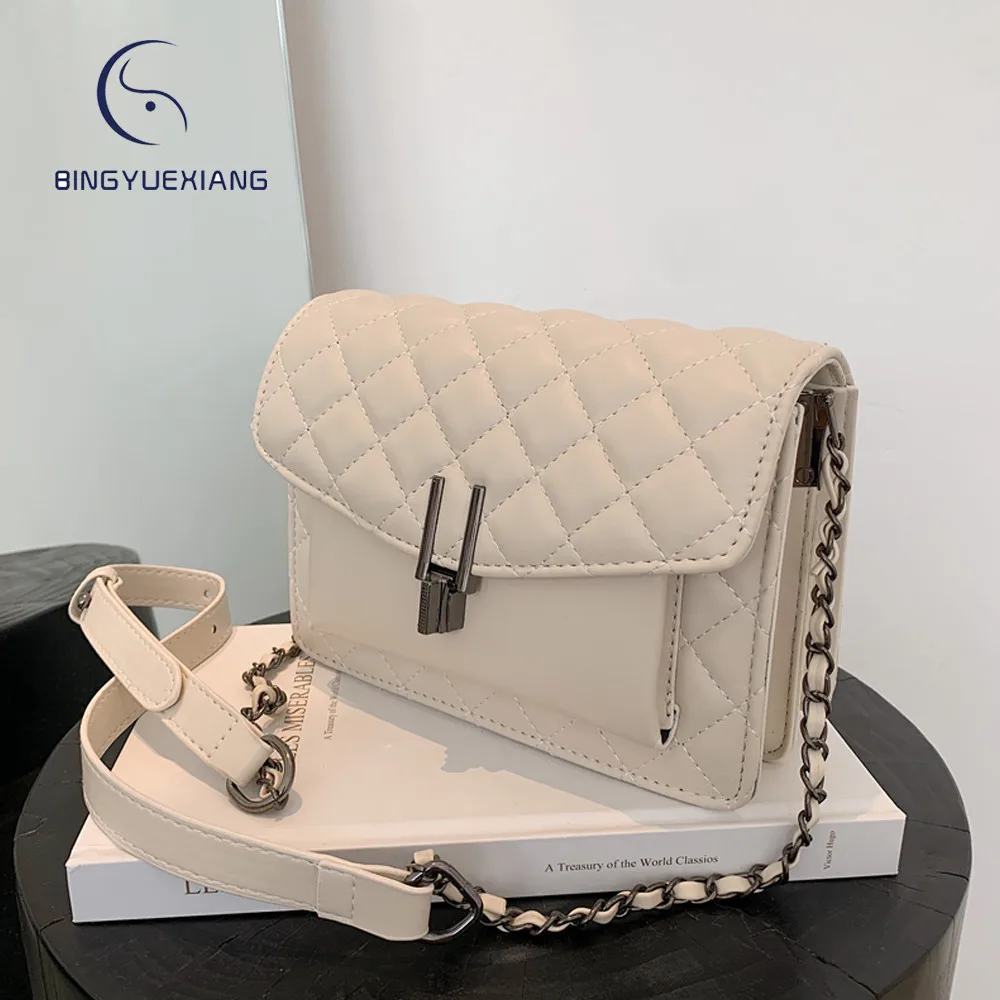 

Solid Color Designer Ladies Shoulder Bag Check Pattern Design Mini Women's Wallet High-quality Leather Women Messenger Bags Sac