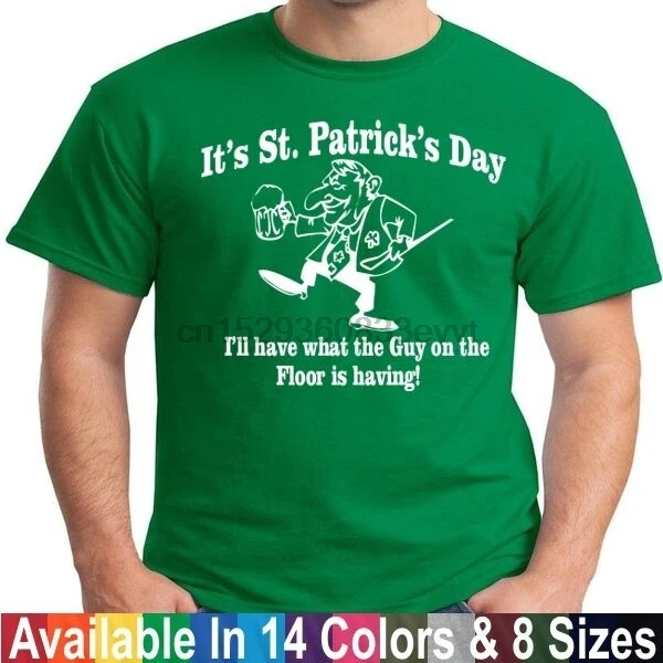 День Святого Патрика Футболка Секс парень на полу смешной футболка|Мужские