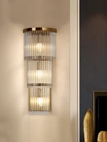 Antique Crystal Wall Light New Vintage Nordic Mounted Art Deco Wall Lamp Golden Hotel Liight for Bathroom 90-260V Free Shipping