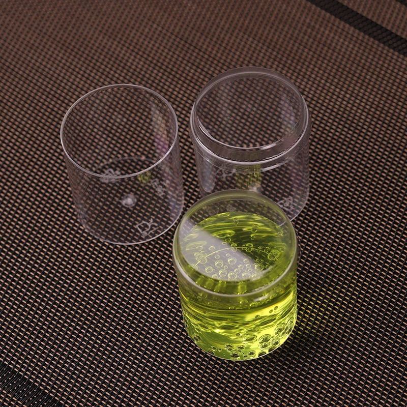 50 шт набора круглых прозрачных ленточек для мороженого Форма десерта желе пудинг