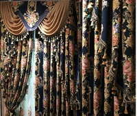 european luxury curtains for sharding window for living roombedroomcoffeestudy printing flower embroidered curtains