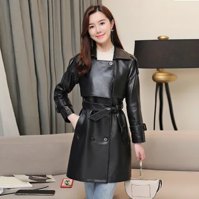 MESHARE Women New Fashion Genuine Real Sheep Leather Jacket R46