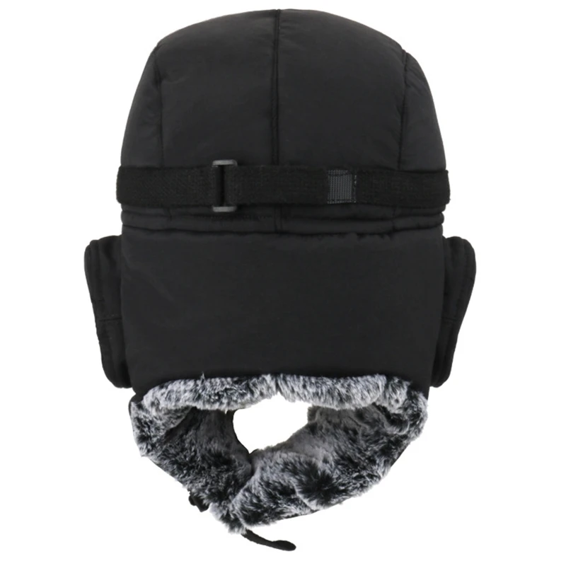 

Men Women Winter Warm Trapper Hat Outdoor Windproof Thicken Plush Lining Russian Ushanka Snow Ski Hunting Earflap Cap