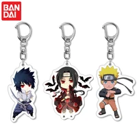 cartoon anime naruto acrylic keychain charms accessories uchiha sasuke itachi figure key holder chain toys for children gift