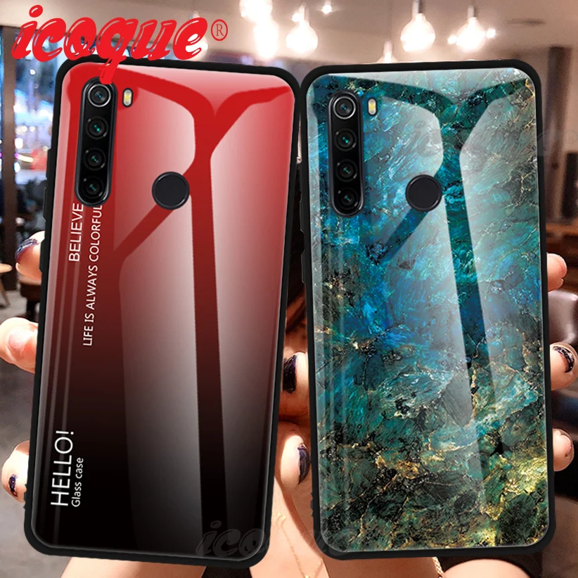 Роскошный чехол для Xiaomi Redmi Note 8T 8 Pro 7 6 5 K30 5G стеклянный xiaomi 8t 8a 7a K20 mi 9 mi9 Lite 9t