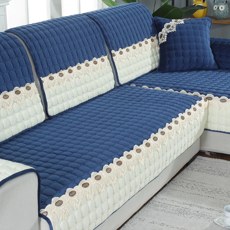 Winter plush sofa cushion four seasons universal fabric simple all-inclusive cover towel full Suitable for any | Дом и сад