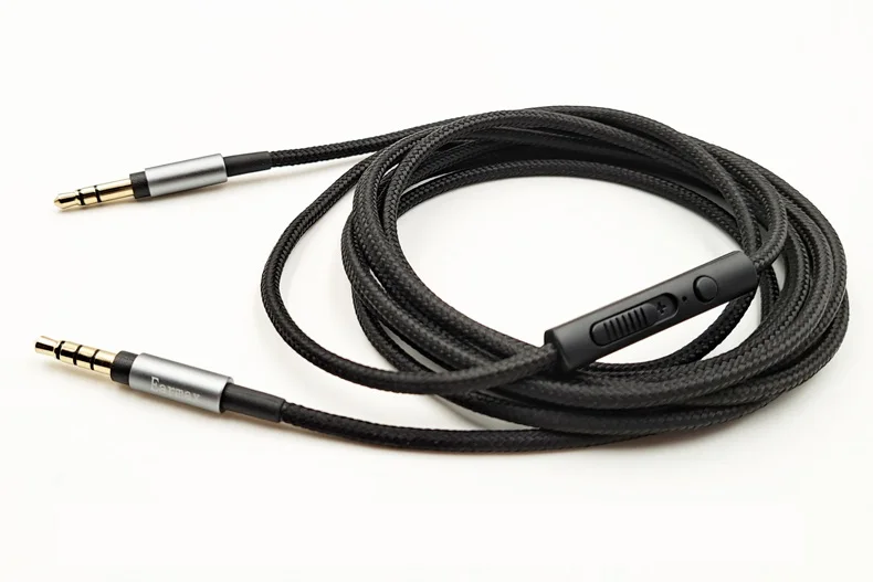 

200cm Nylon Audio Cable with Mic For Audio-technica ATH-ANC50is SR5 SR6 BT AR3BT AR3 ANC20 ANC25 AR5 AR5BT ANC70 Headphones