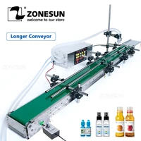 zonesun automatic double nozzles beverage water bottle filling machine with longer conveyor belt