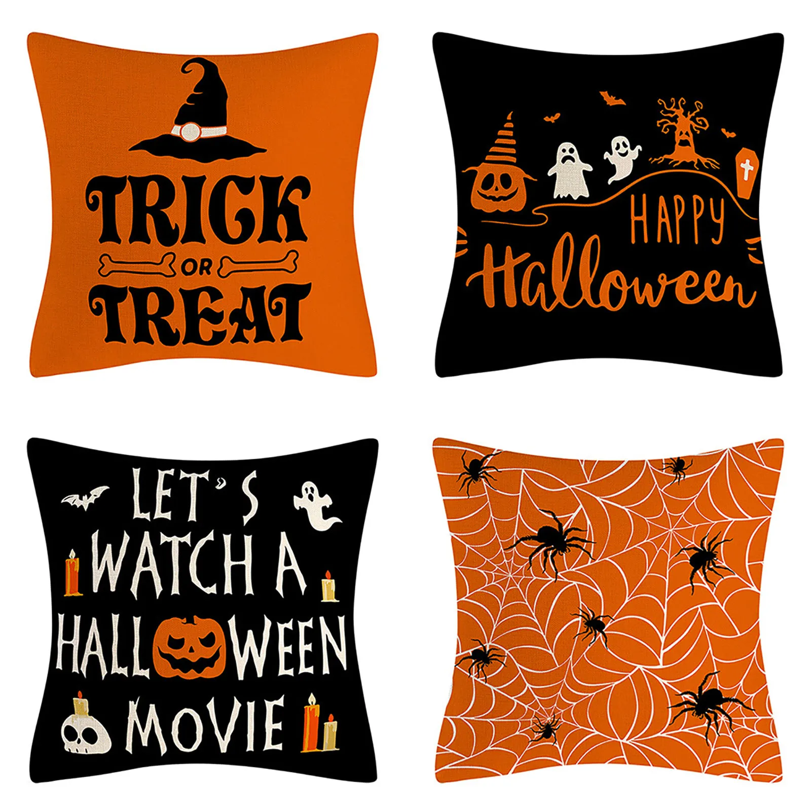 

Halloween Pillow Covers Holiday Bat Linen Cushion Case for Sofa Couch Holiday Pillows Cushion Case for Home Sofa Couch Farmhouse