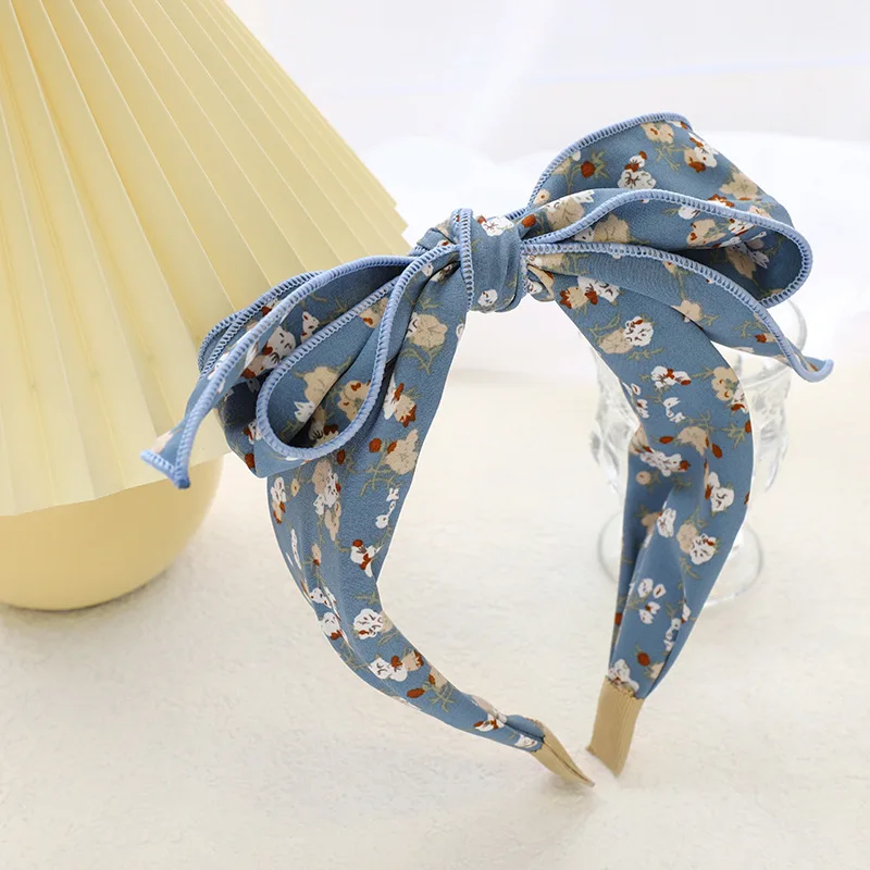 

Wholesale 2021 New Hairband Fashion Printing Hair Accessories Bow Hairpin Female