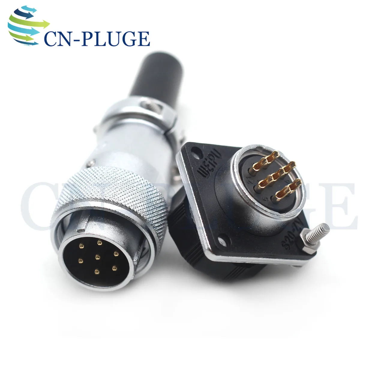 Серия WEIPU WS20 авиационный разъем розетка 7-контактный металлический круглый