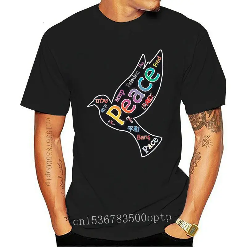 

New Men's Universal Peace t shirt Design tee shirt S-XXXL Vintage Sunlight Basic summer Pattern shirt