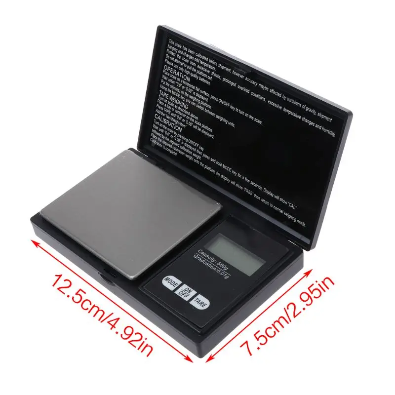 

500g/0.01g LCD Digital Pocket Scale Jewelry Gram Balance Weight Scale Portable F62B
