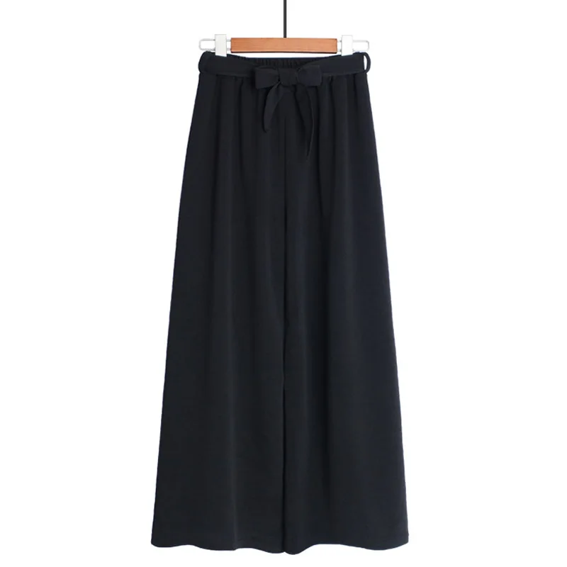 

Casual women high waist wide leg pants summer autumn office band loose palazzo trousers female solid pantalon femme Plus Size